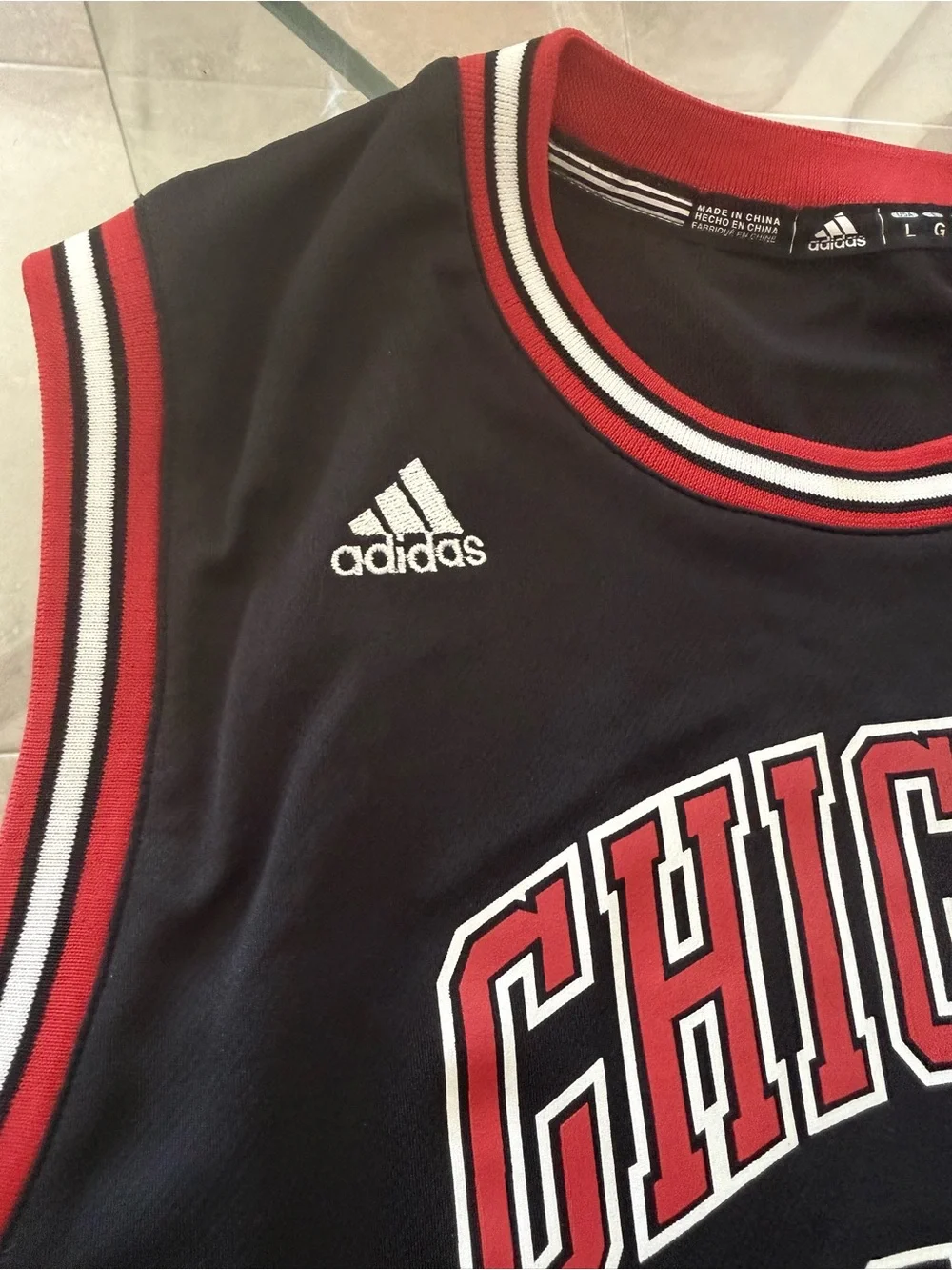 Chicago #13 Basketball Jersey by Adidas - Black & Red